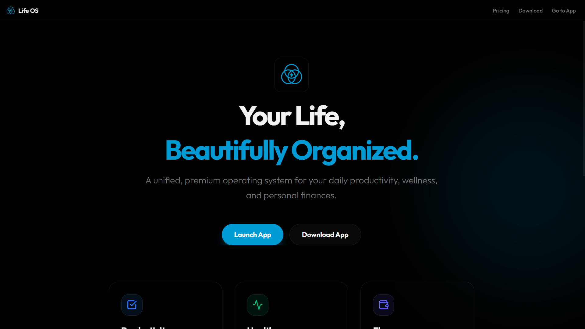Life OS Interface Preview