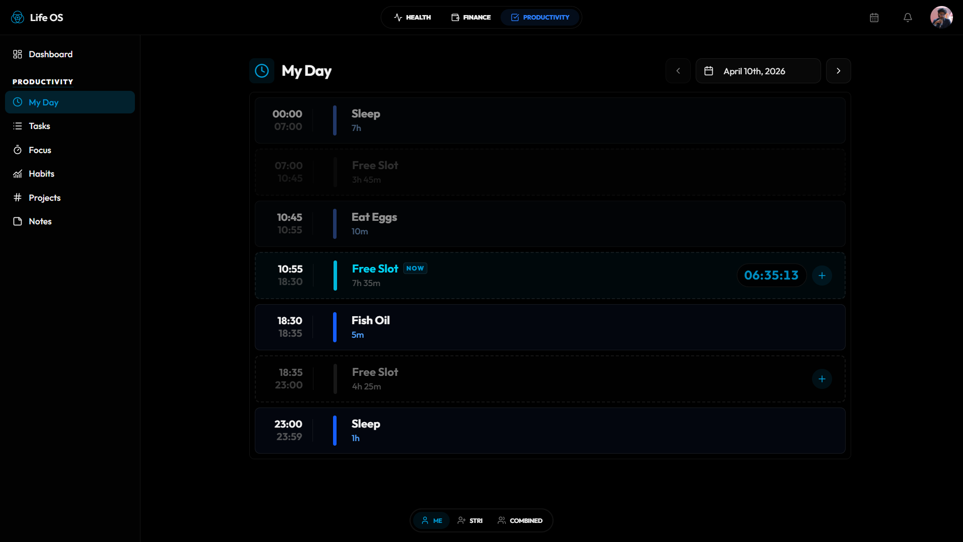 Life OS Interface Preview